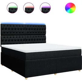 vidaXL Boxspringbett 180 x 200 cm Schwarz