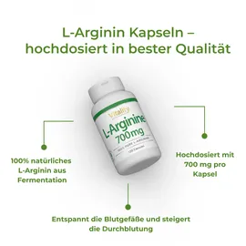 Vitality Nutritionals L-Arginin 700 mg Kapseln 120 St.