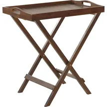 Beliani Amantea Gartentisch 68 x 45 x 73 cm Braun