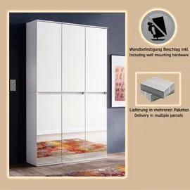 Home Affaire Malcesine Garderobenschrank 111x34x191 weiß