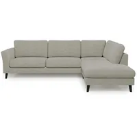 Ecksofa HOME AFFAIRE "Gröde, L-Form" Sofas Gr. B/H/T: 278cm x 88cm x 202cm, Flachgewebe, Ottomane rechts, beige (sand) extra weicher Sitzkomfort