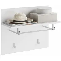 VCM Linus Wandgarderobe 2 Kleiderhaken weiß.