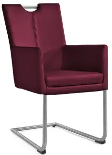 Niehoff Colorado Schwingstuhl AL 652, Rundrohr, Microfaser Nirvana rot