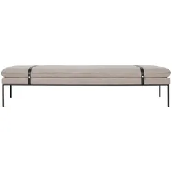 Ferm Living - Turn Daybed cotton linen, schwarz / natur
