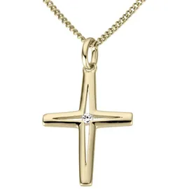 FIRETTI Kreuzanhänger Schmuck Geschenk Gold 333