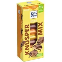 Ritter-Sport Minischokolade Mini Turm Knusper Mix, Minischokoladentäfelchen, 9 Stück, 150g