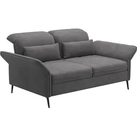 sit&more 3-Sitzer SIT & MORE "Emely, inkl. Sitztiefenverstellung", grau, B:199cm H:92cm T:123cm, 90% Polyester, 10% Polyamid, Sofas, wahlweise mit Bettfunktion, Kopf- & Armteilverstellung