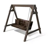 Filippo Sitzauflagen Gartenmöbel 160 x 55 x 55 cm Braun - Kissen Hollywoodschaukel Beständig Gegen Schimmel – Handgefertigt Polster für Hollywoodschaukel mit Befestigungsschnüre