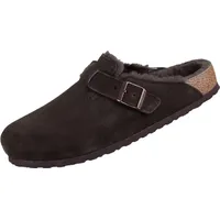 Birkenstock Hausschuhe BOSTON SHEARLING, Rauleder, Braun - Braun - 43