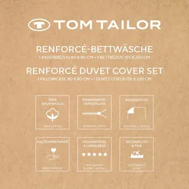 Tom Tailor BOLD STRIPES Orange/Türkis 135 x 200 cm + 80 x 80 cm