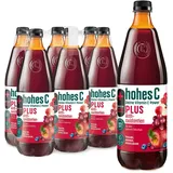 hohes C PLUS Antioxidantien (6 x 1l), 100% Saft, Apfel, rote Trauben, Aronia, Vitamin C, PLUS an Antioxidantien, ohne Zuckerzusatz, vegan, mit recyceltem PET