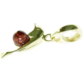 Ostsee-Schmuck Kette mit Anhänger Delphin Gold 333/Bernstein