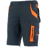 Sara Workwear Arbeitsshorts NEOFLEX" 260 g/m2 58% Baumwolle mit Reflexstreifen graphite/orange XXXL"