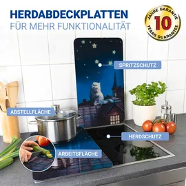 Wenko Herdabdeckplatte Universal Modell Moon Cat schwarz