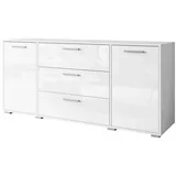 MID.YOU Sideboard Bogota ca. 150x68 cm Weiß hochglanz