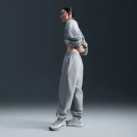 Nike Sportswear Phoenix Fleece High-Waist Oversize Jogginghose Damen Trainingshose, grau - dk grey heather/sail - L