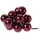 Christmas Decorations Kaemingk Weihnachtskugeln am Draht 2,5cm x 12 Stück Spiegelbeeren zum Basteln bordeaux