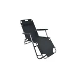 VCM Sonnenliege 153 x 60 x 27 cm Schwarz