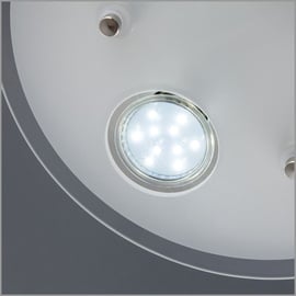 B.K.Licht LED Deckenleuchte, Schlafzimmer Metall Glas, matt rund 3x GU10 Deckenlampe Leuchte