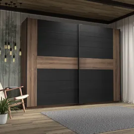 Forte Schwebetürenschrank Bellevue 270 x 210 x 61 cm braun