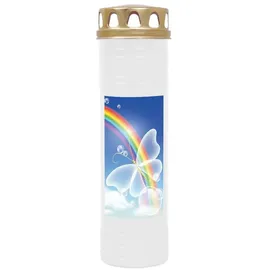 HS Candle Grabkerzen 4 St. weiß Ø 7 cm x 26 cm