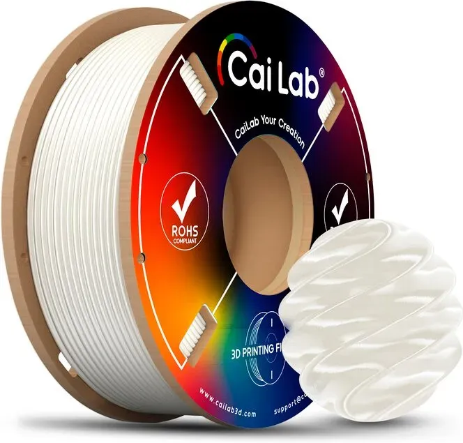 CAILAB PLA Silk 3D-Drucker-Filament, Einfarbig - Perlmuttweiß