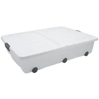 Spetebo Unterbettkommode 80 x 17 x 60 cm 17-tlg. weiß