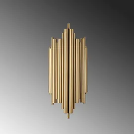 Opviq Opviq, Wandleuchte Reis gold, Metall, B/H/T/L: ca. 22x50x22x11 cm E14 1 Brennstellen / gold