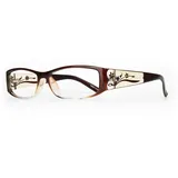 EYEBOGO Kaylee Strass Lesebrille für Damen, Damen Lesebrille, Frauen Lesebrillen (Braun, 2.50)