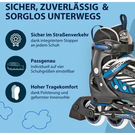 Hudora Leon Kinder schwarz/blau, 33-36