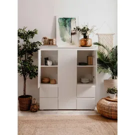 MID.YOU Highboard Weiß, , Maße cm, Wohnzimmer, Kommoden , Sideboards, Highboards