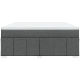 vidaXL Boxspringbett 180 x 200 cm Dunkelgrau