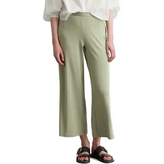 Marc O'Polo "aus Feinripp-Jersey", Damen, Gr. XXS, Normalgrößen, smooth sage, Obermaterial: 66% Lyocell, 32% Baumwolle, 2% Elasthan, unifarben, casual, gerade normal, Hosen