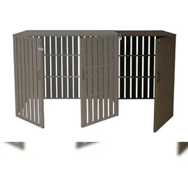 Mendler WPC-Mülltonnenverkleidung HWC-J28 66 x 115 cm braun