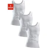 CLIPPER Unterhemd 3 Stk., mit Komfortschnitt, hinten etwas länger - in Feinripp, Tanktop Gr. 9 - 3 Stk., weiß, , 552446-9 3 Stk.