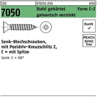 Industrial Quality Supplies ISO 7050 Form CZ Senkkopf-Blechschraube VG