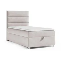 Best For Home Boxbett, Creme, Textil, Höhe ca. 18 cm, Rechteckig, 100x200 cm, Schlafzimmer, Betten, Boxspringbetten