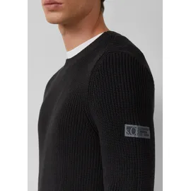 s.Oliver Strukturierter Baumwoll-Pullover Schwarz 3XL
