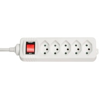 Lindy 73167 Steckdosenleiste mit Schalter 5fach Weiß CH-Stecker 1St.
