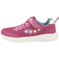GEOX J ARIL Girl Sneaker, Fuchsia/Multicolor, 34 EU