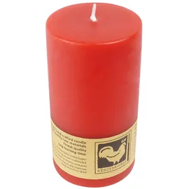 Kerzenfarm Hahn Stumpenkerze 90 mm rot