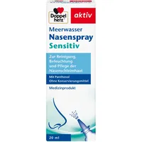 Doppelherz Meerwasser Nasenspray Sensitiv – Zur Reinigung, Befeuchtung und Pflege der trockenen Nasenschleimhaut – 20 ml Isotonische Meersalzlösung