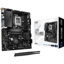 ASRock Z890 Pro-A WiFi ATX Mainboard LGA 1851, Intel Z890, DDR5, 256 GB RAM, HDMI, Display Port, 10 Gigabit-Ethernet, Wi-Fi 6E