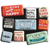 Nostalgic-Art Retro Kühlschrank-Magnete, 9 Stück, Enjoy Life
