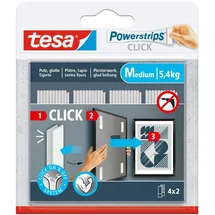 Tesa Klebeband Powerstrips Click Medium 4 Stück