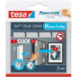 Tesa Klebeband Powerstrips Click Medium 4 Stück