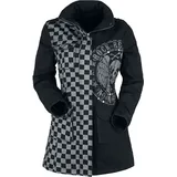 Rock Rebel by EMP Damen schwarz/graue Jacke mit Nieten und Print S - S