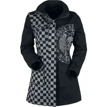 Rock Rebel by EMP Damen schwarz/graue Jacke mit Nieten und Print S - S