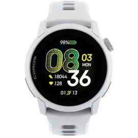 COROS Pace 4 GPS 43 mm Silikonarmband Weiß 22 mm