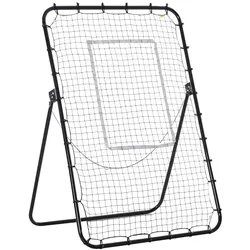 HOMCOM Fußball Rebounder PE-Netz, Eisen